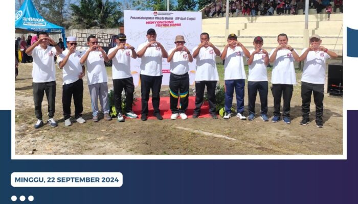 Kajari Aceh Singkil menghadiri kegiatan Fun Walk dalam rangka menyongsong Pilkada Damai Kabupaten Aceh Singkil