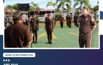Kajari Aceh Singkil Muhammad Junaidi,S.H.,M.H Pimpin Apel Kerja